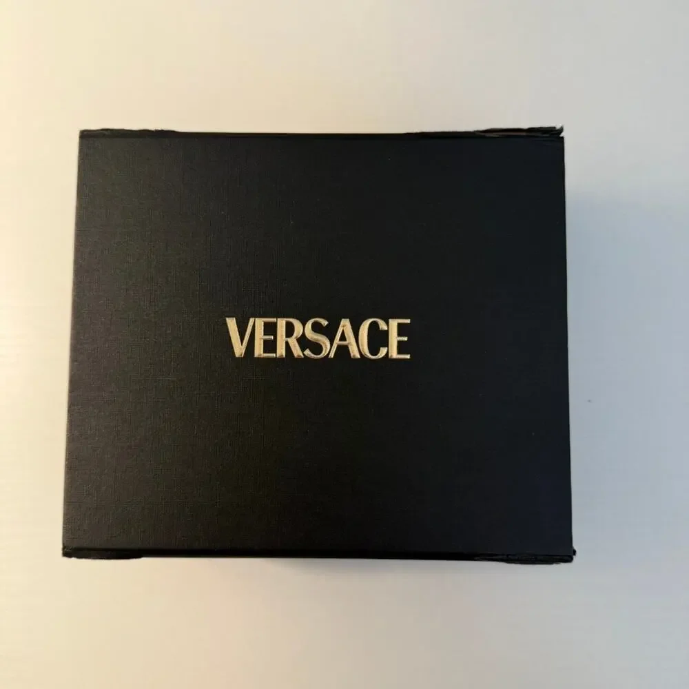 Versace Presentation Gift Box Case Black Gold Logo Jewelry Watch Storage
